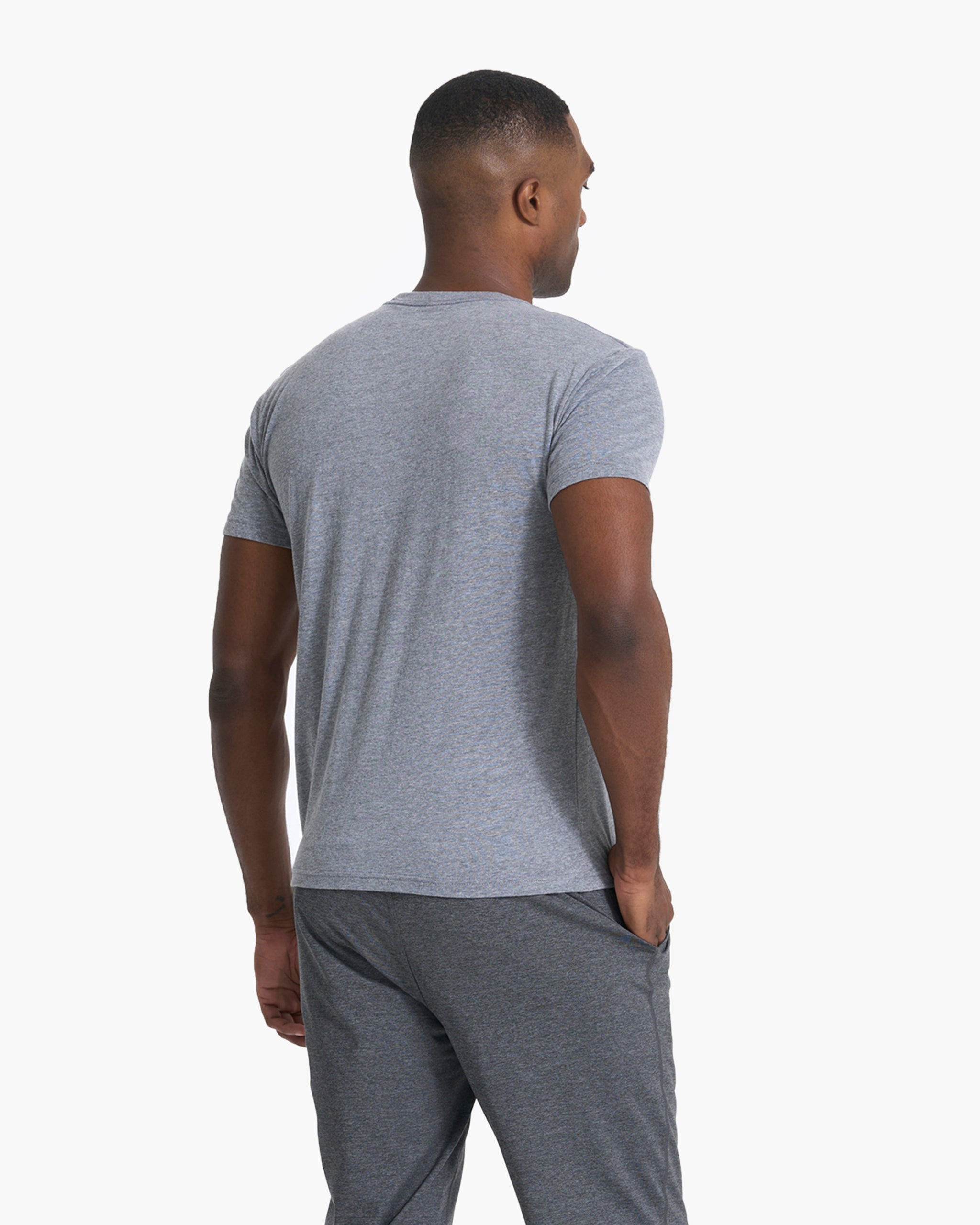 V1 Vuori Wordmark Logo Tee | Heather Grey Salt - Image 3