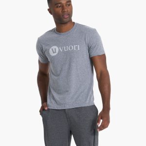 V1 Vuori Wordmark Logo Tee | Heather Grey Salt