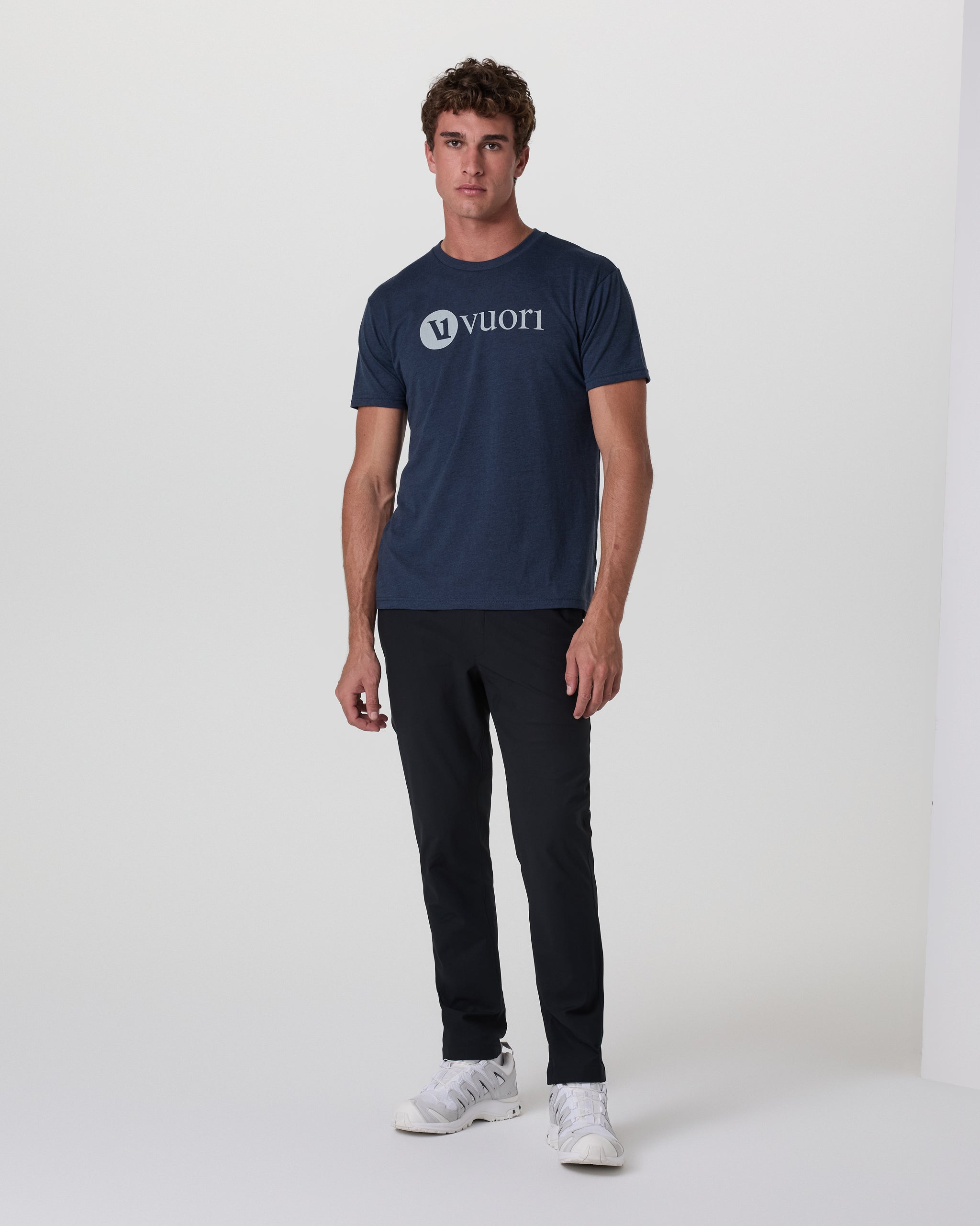 V1 Vuori Wordmark Logo Tee | Navy - Image 2
