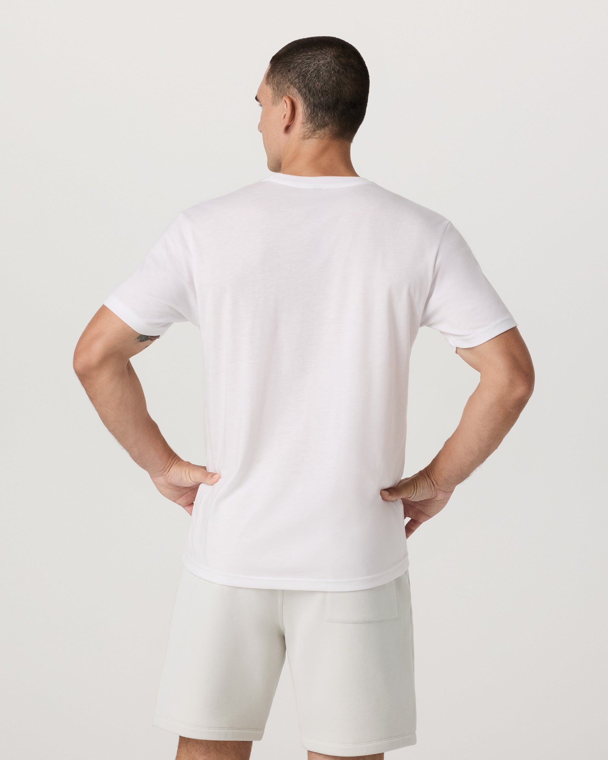 V1 Vuori Wordmark Logo Tee | White - Image 5