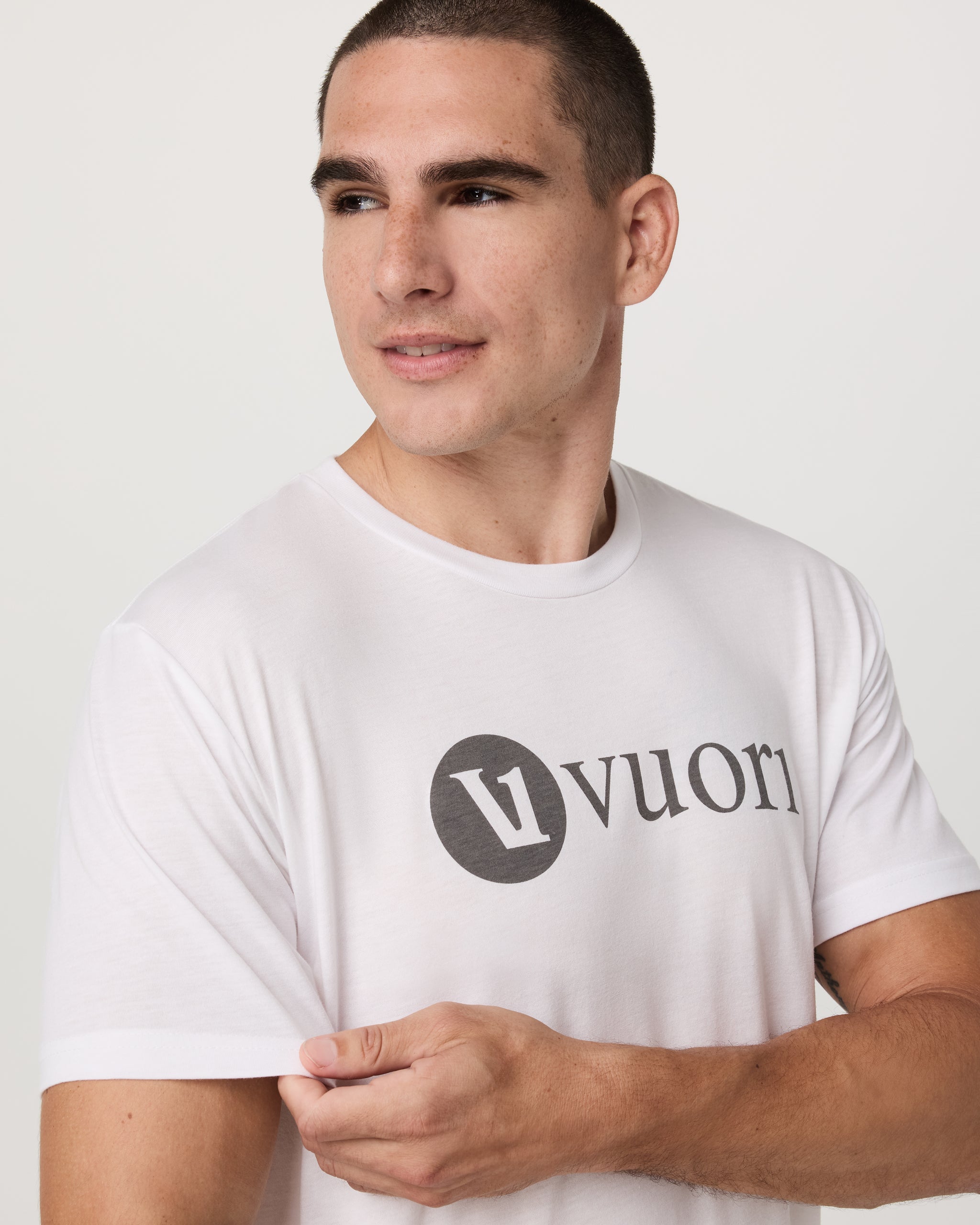 V1 Vuori Wordmark Logo Tee | White