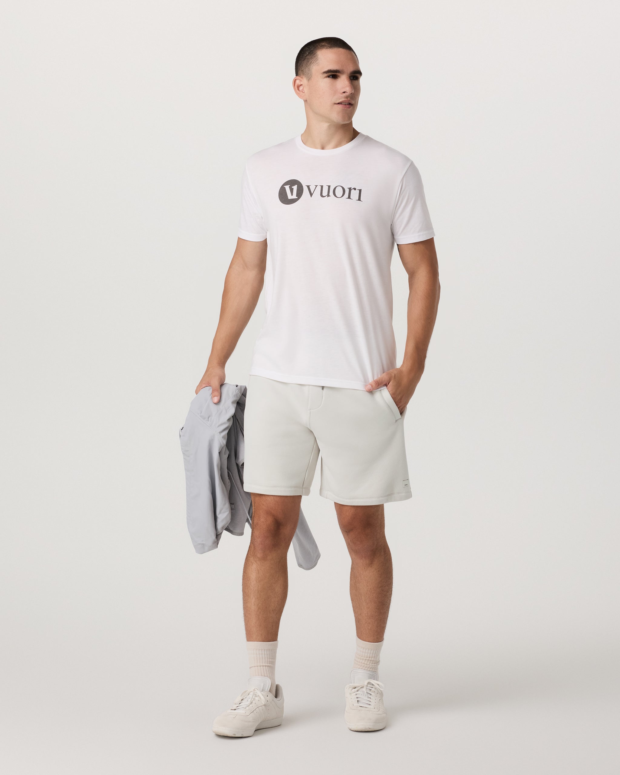 V1 Vuori Wordmark Logo Tee | White - Image 3