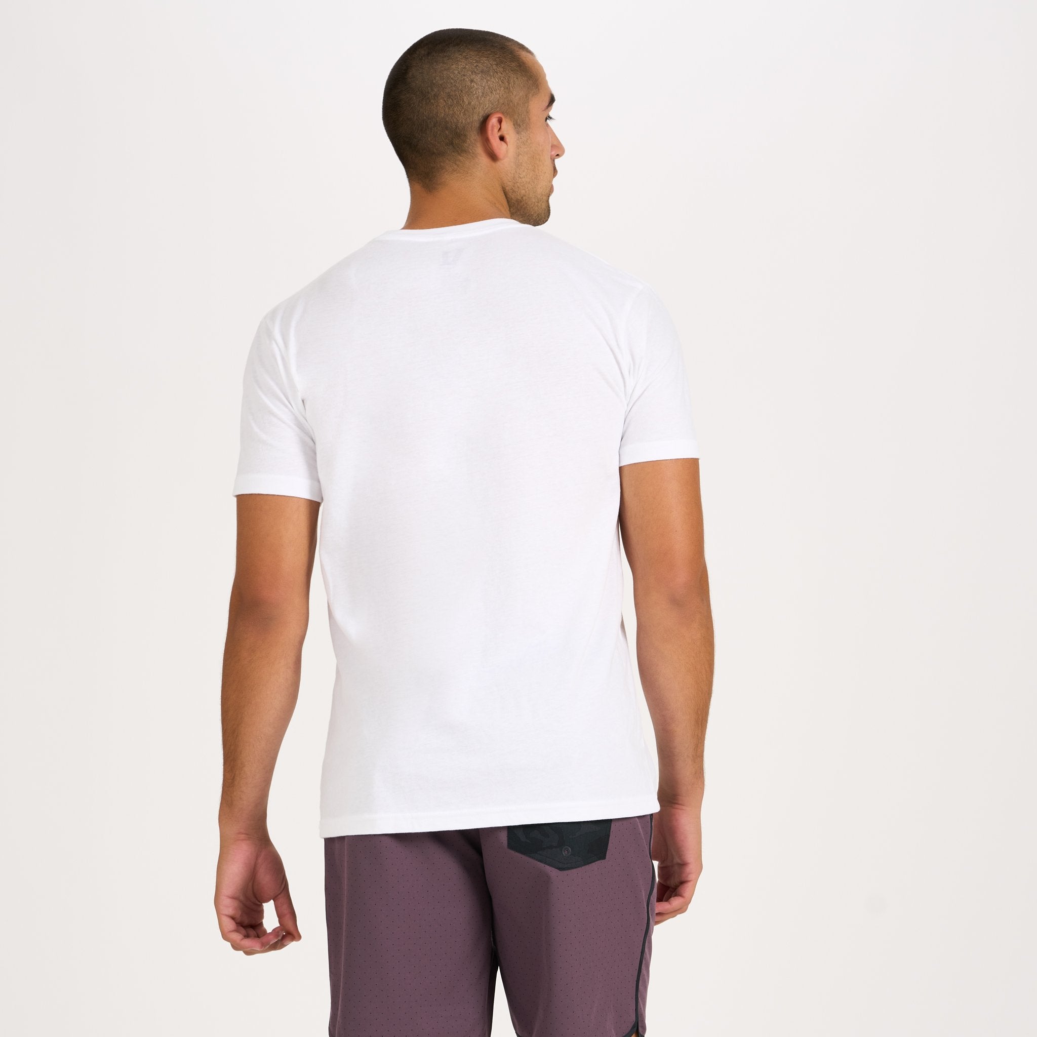 V1 Vuori Wordmark Logo Tee | White / Smoked Plum - Image 2