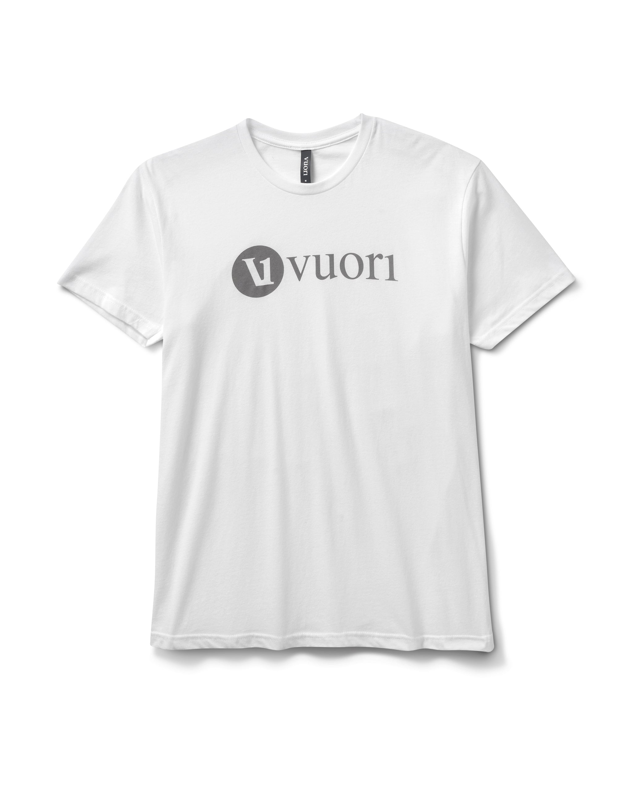 V1 Vuori Wordmark Logo Tee | White/Vintage Charcoal - Image 3