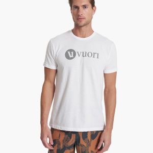 V1 Vuori Wordmark Logo Tee | White/Vintage Charcoal