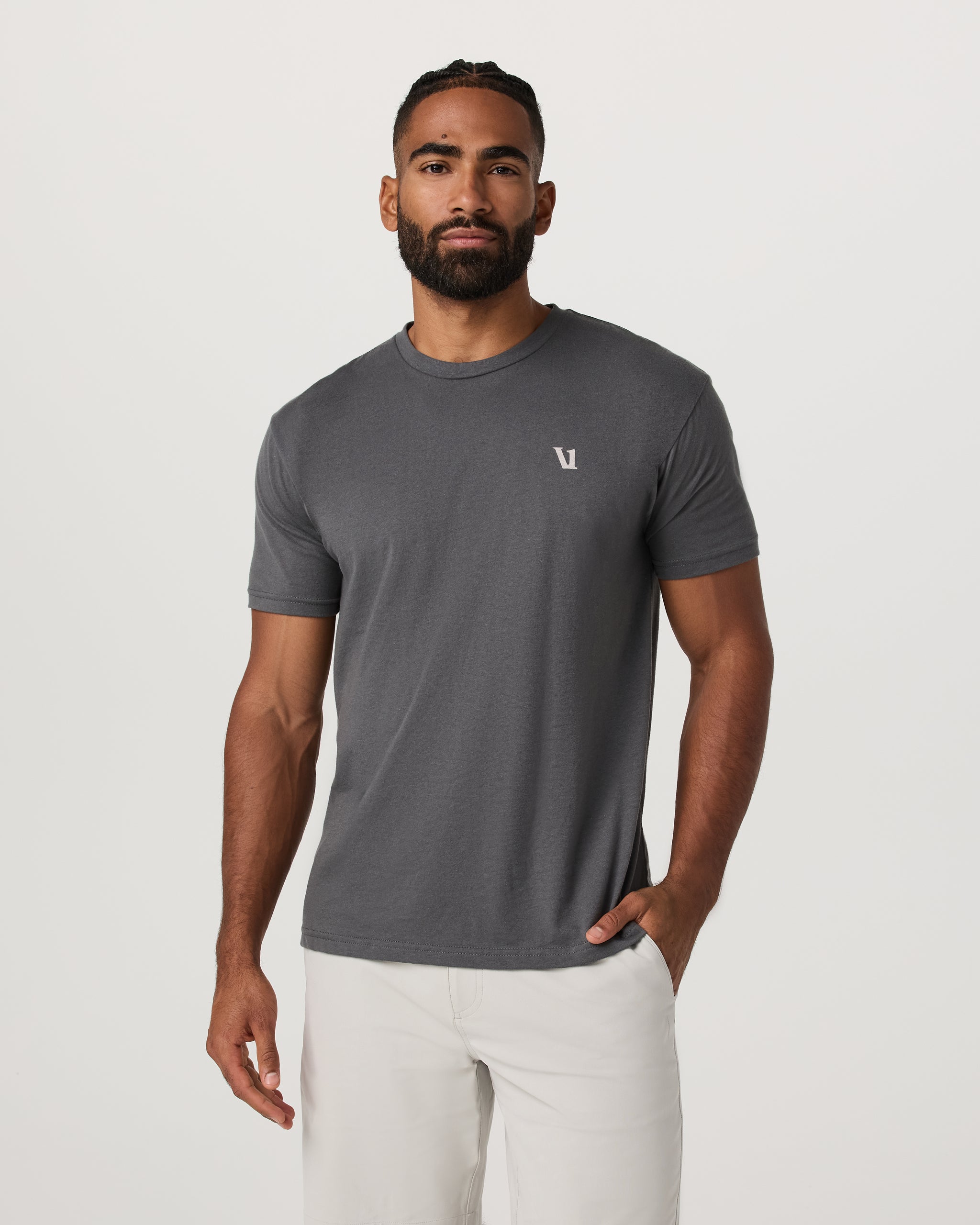 Vuori Block Tee | Charcoal - Image 2