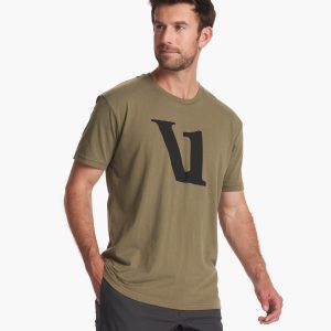 V1 Logo Tee | Army/Black
