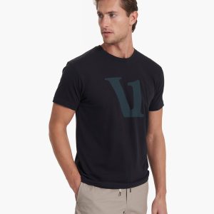 V1 Logo Tee | Black/Charcoal