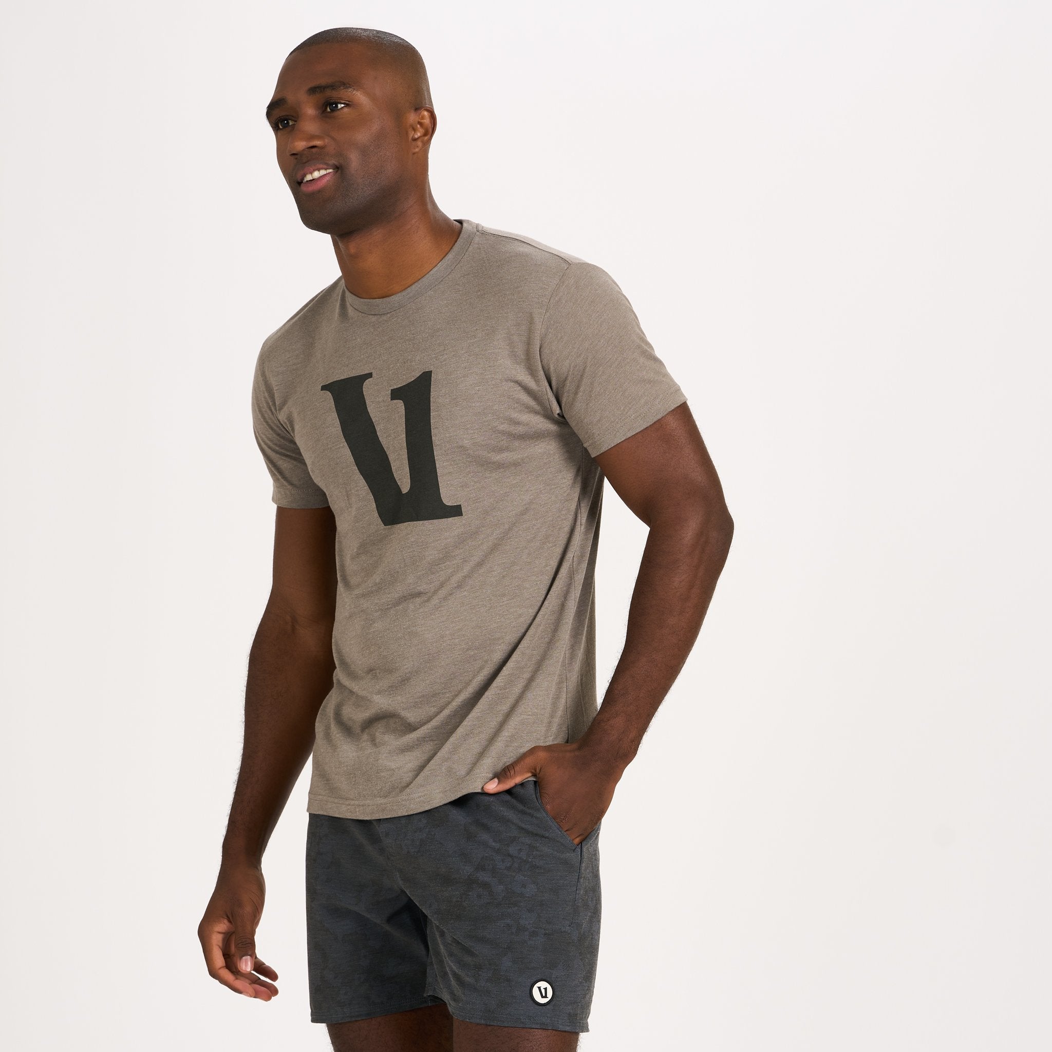 V1 Logo Tee | Cocoa Heather