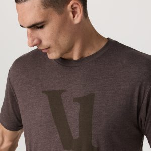 V1 Logo Tee | Espresso Heather