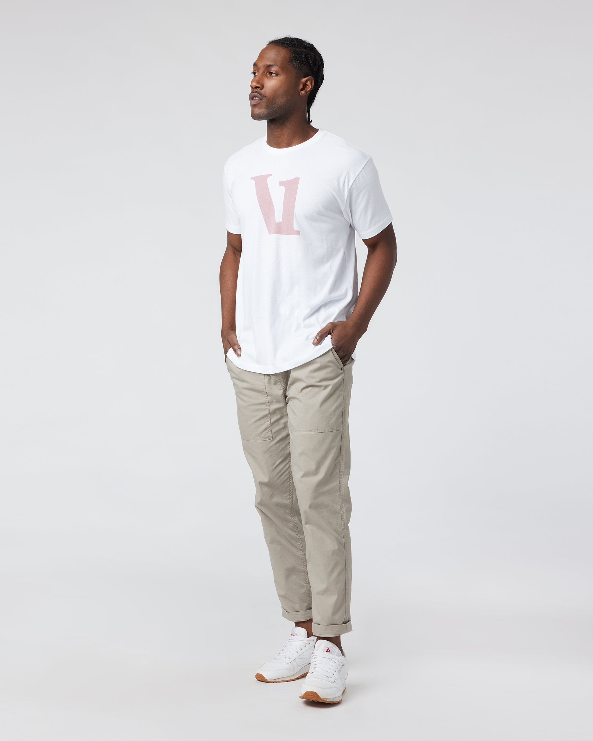 V1 Logo Tee | White/Umber - Image 3