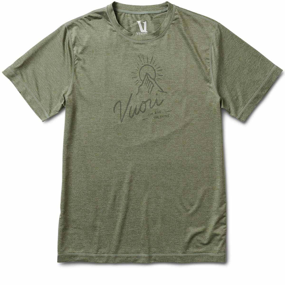 Vuori Peak Tech Tee | Army Heather