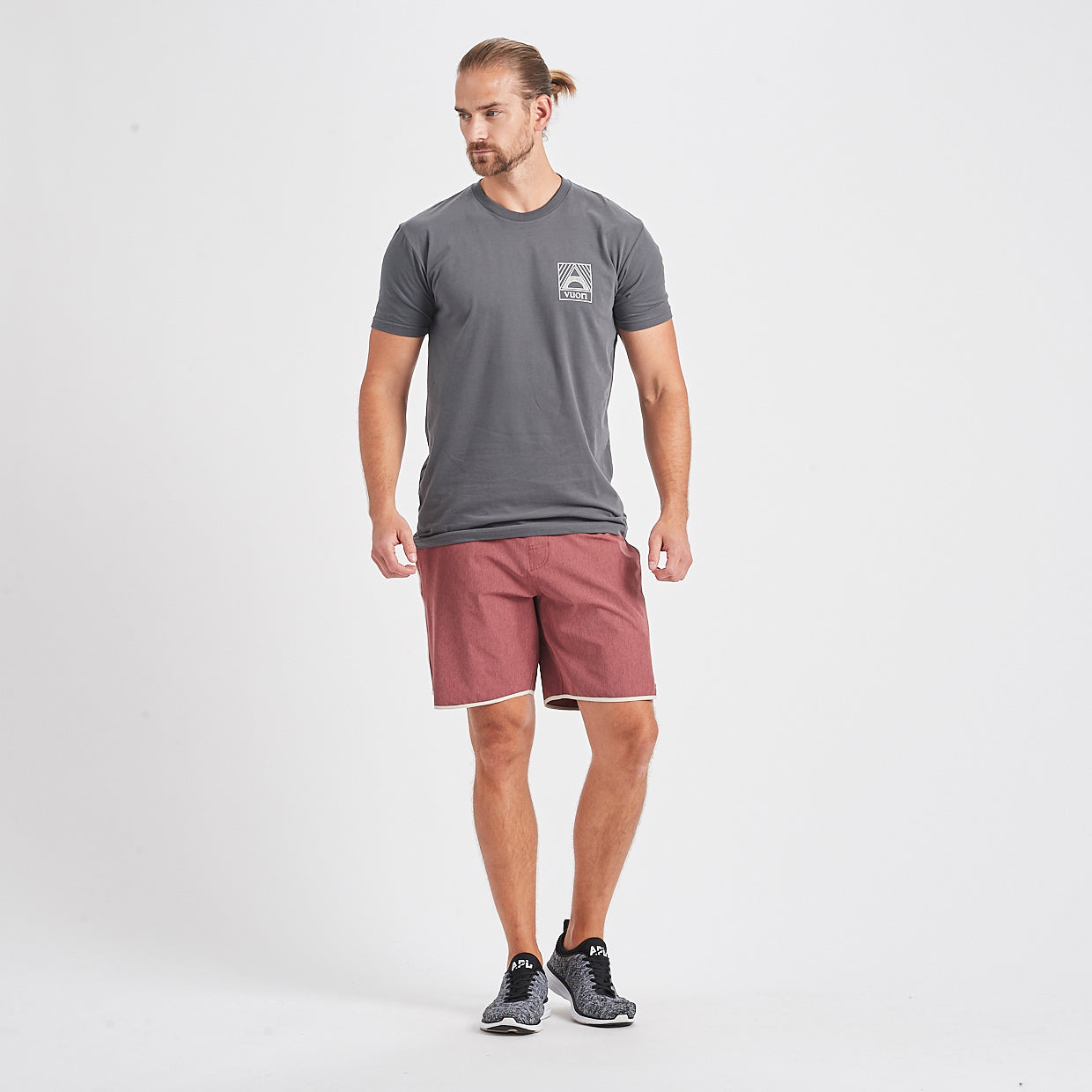 Geometric Pocket Tee | Charcoal - Image 2