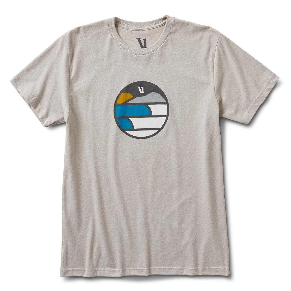 Waves Mountain Sun Tee | Light Grey - Image 2