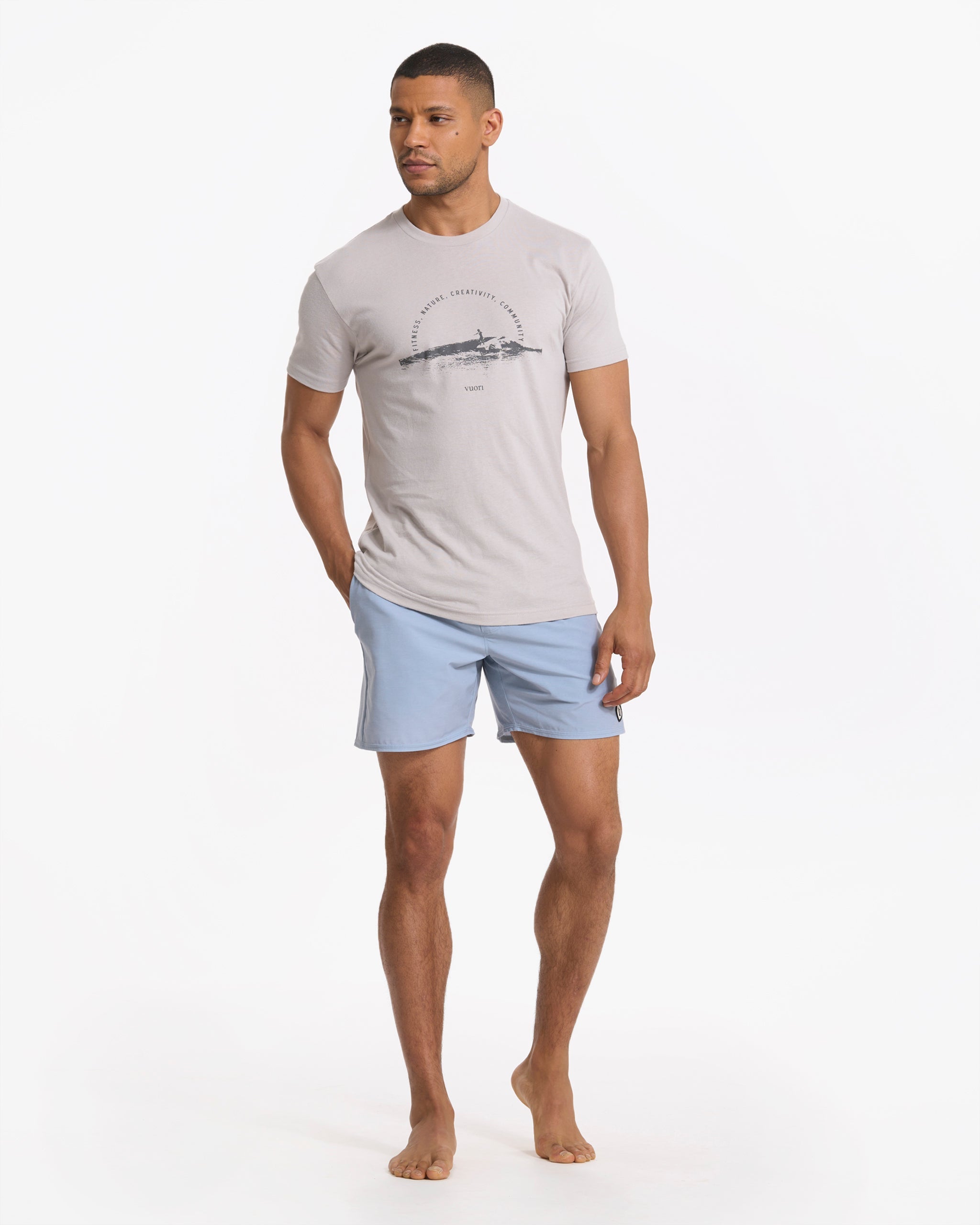 Sun Sets Tee | Light Grey - Image 4