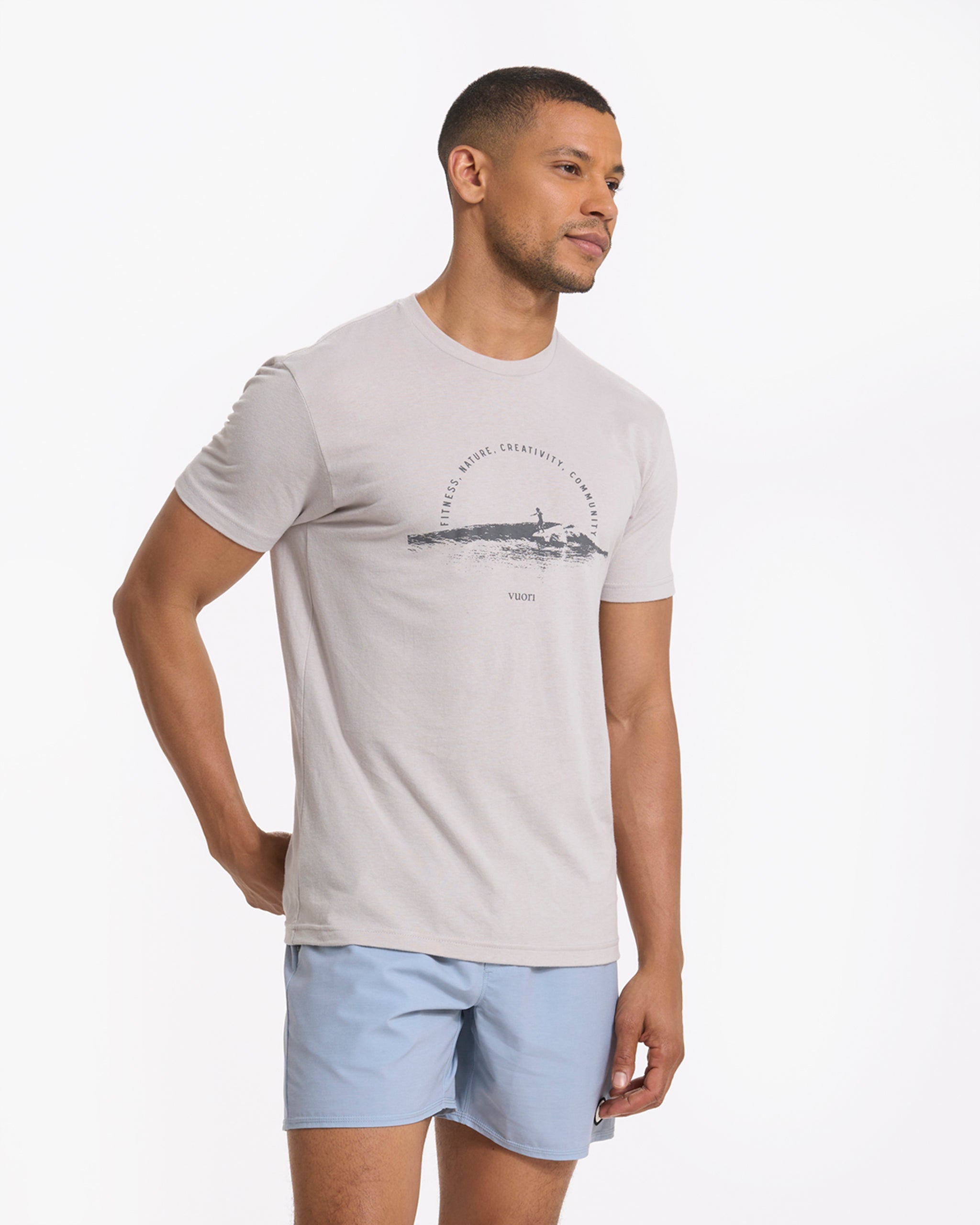 Sun Sets Tee | Light Grey - Image 2