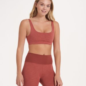 Lux Rib Daily Bra | Cinnamon Heather
