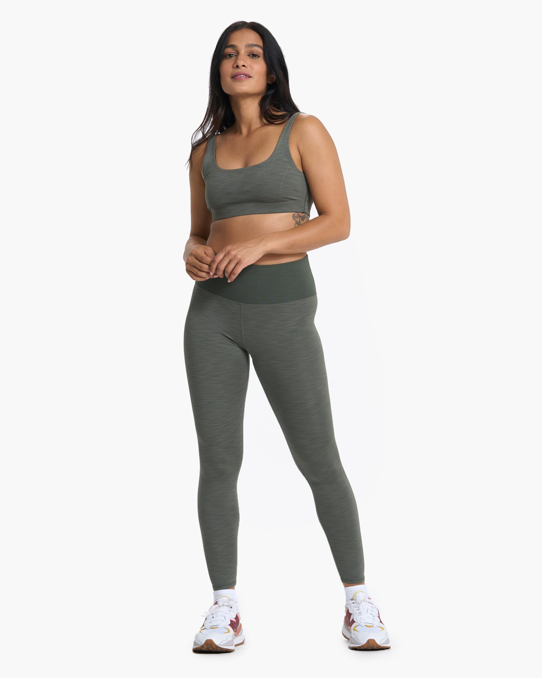 Lux Rib Daily Bra | Dusty Pine Heather - Image 5