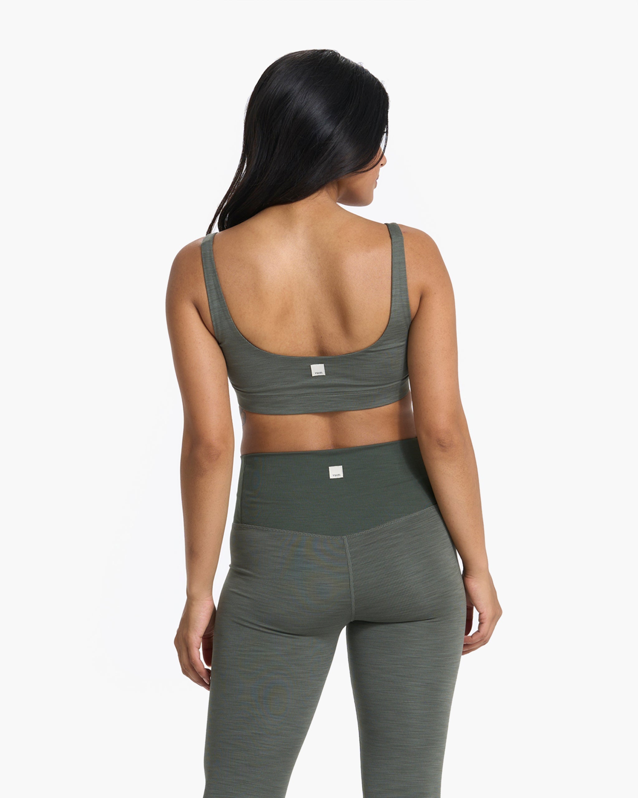 Lux Rib Daily Bra | Dusty Pine Heather - Image 2
