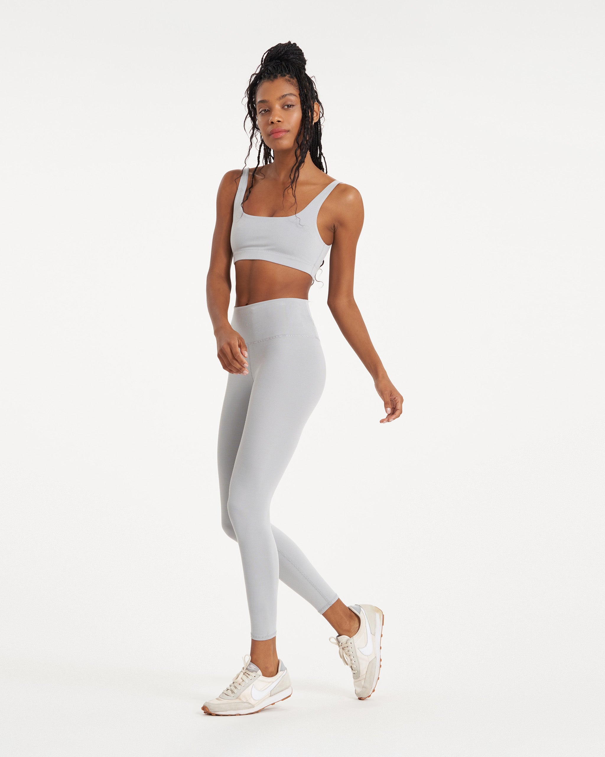 Lux Rib Daily Bra | Pale Grey Heather - Image 5