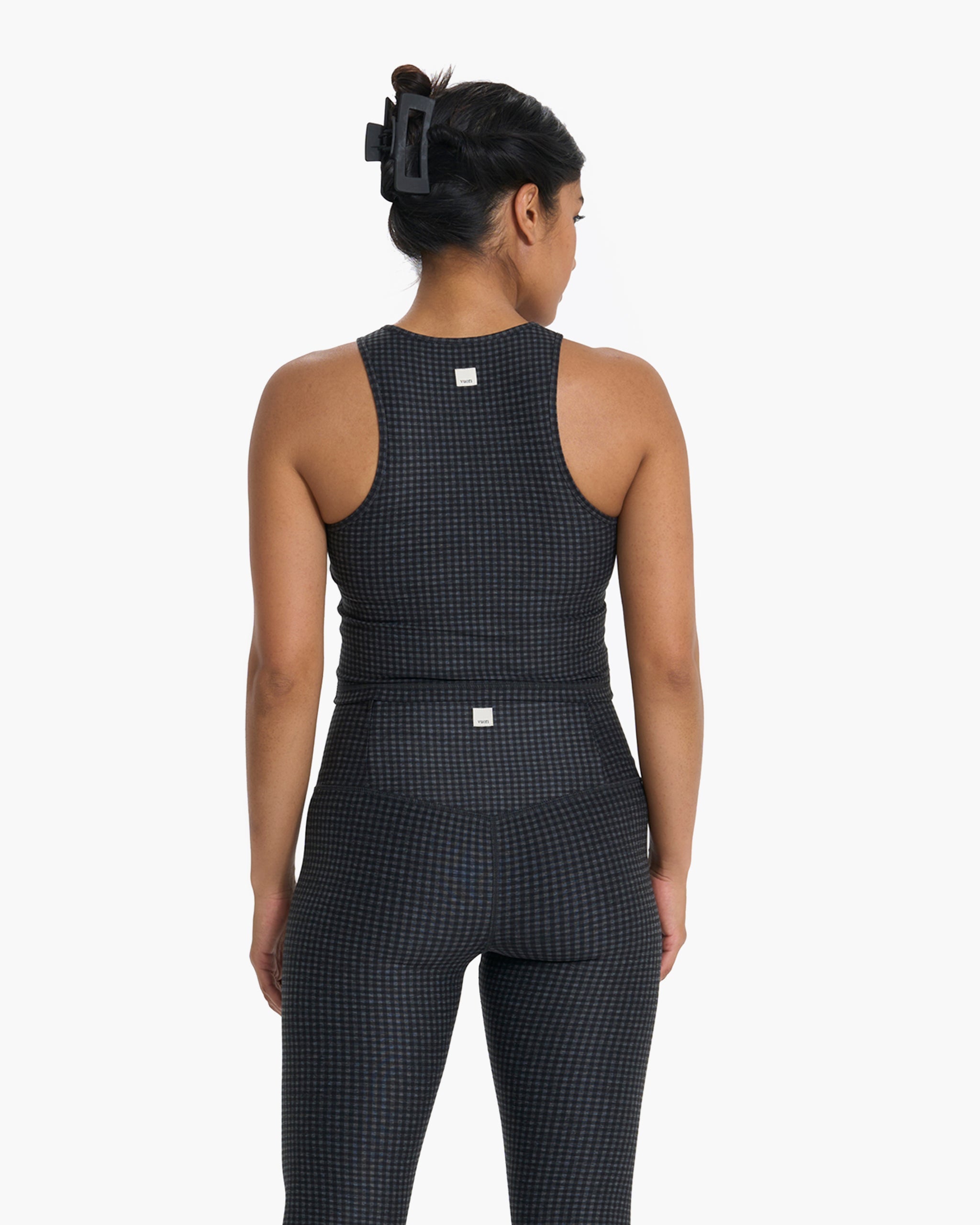 Elevation Plyo Tank | Charcoal Heather Gingham - Image 4