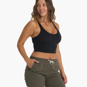 Halo Performance Crop | Black Heather