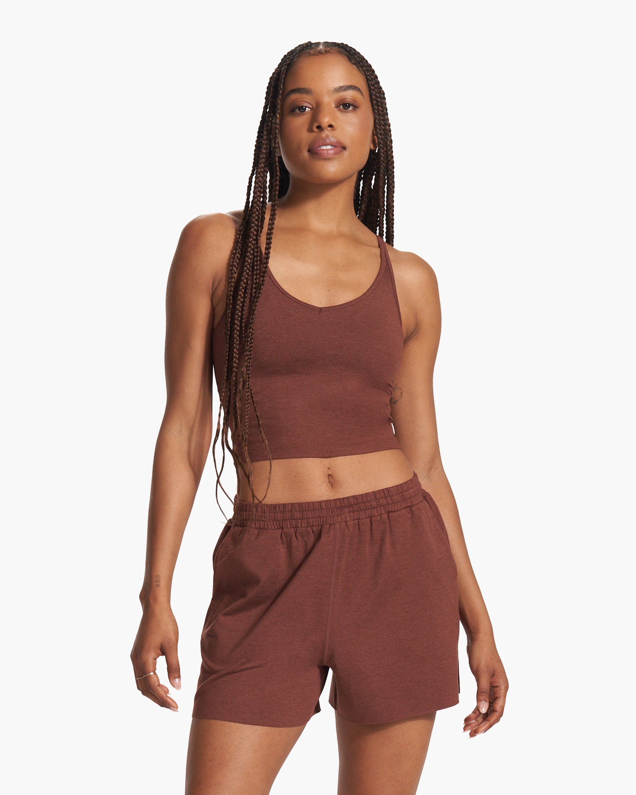 Halo Performance Crop | Cedar Heather - Image 2