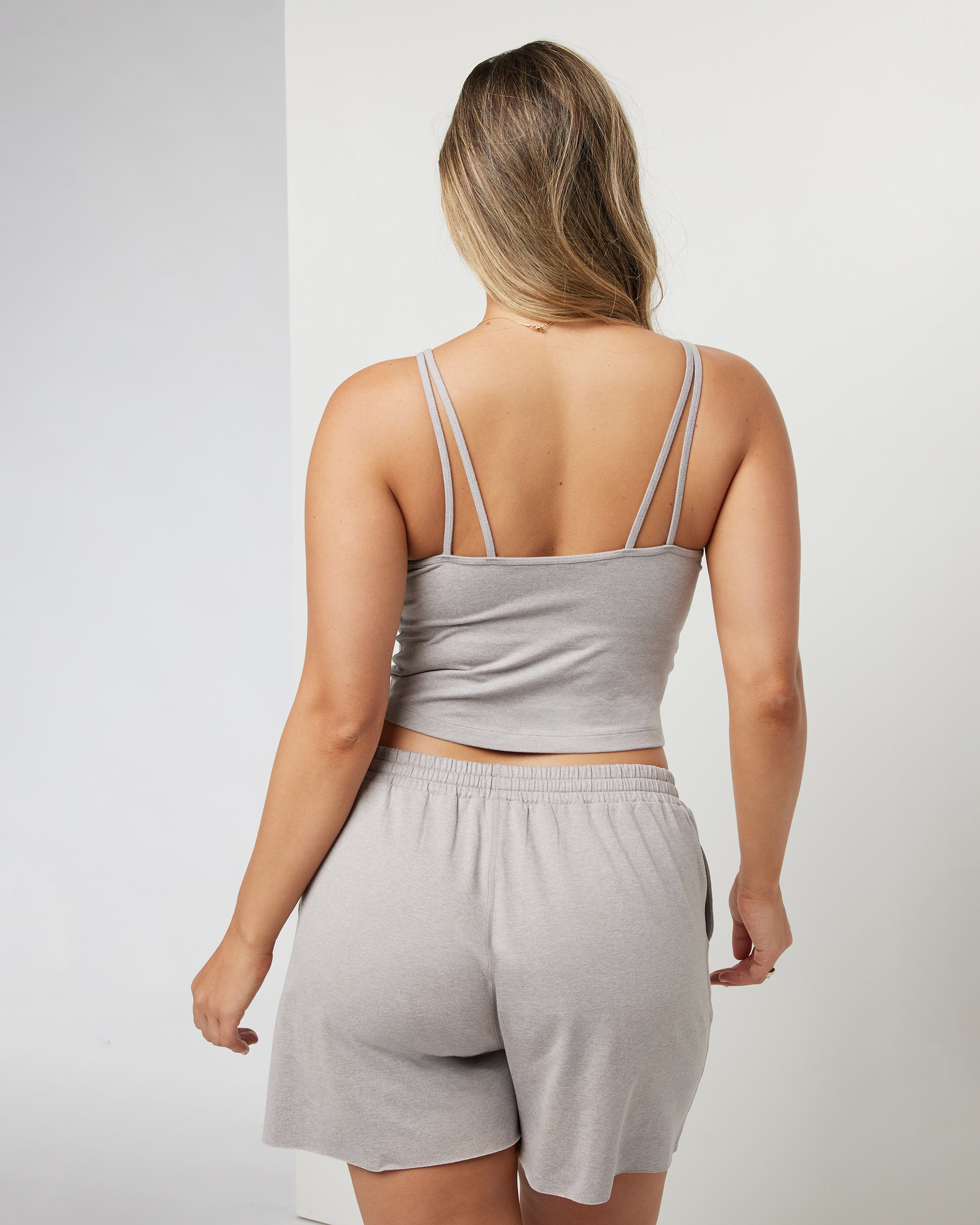 Halo Performance Crop | Soft Pewter Heather - Image 5