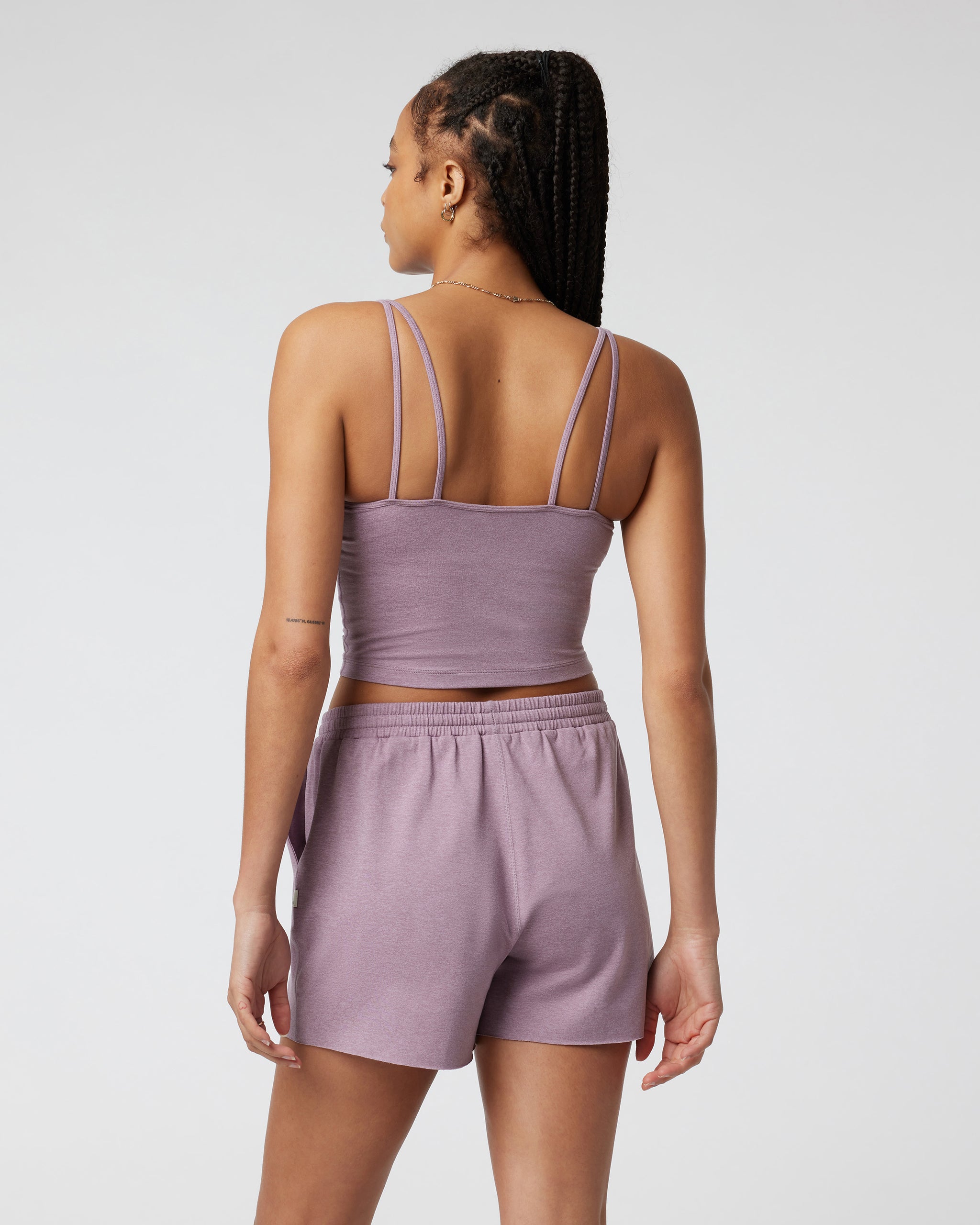 Halo Performance Crop | Lilac Heather - Image 2