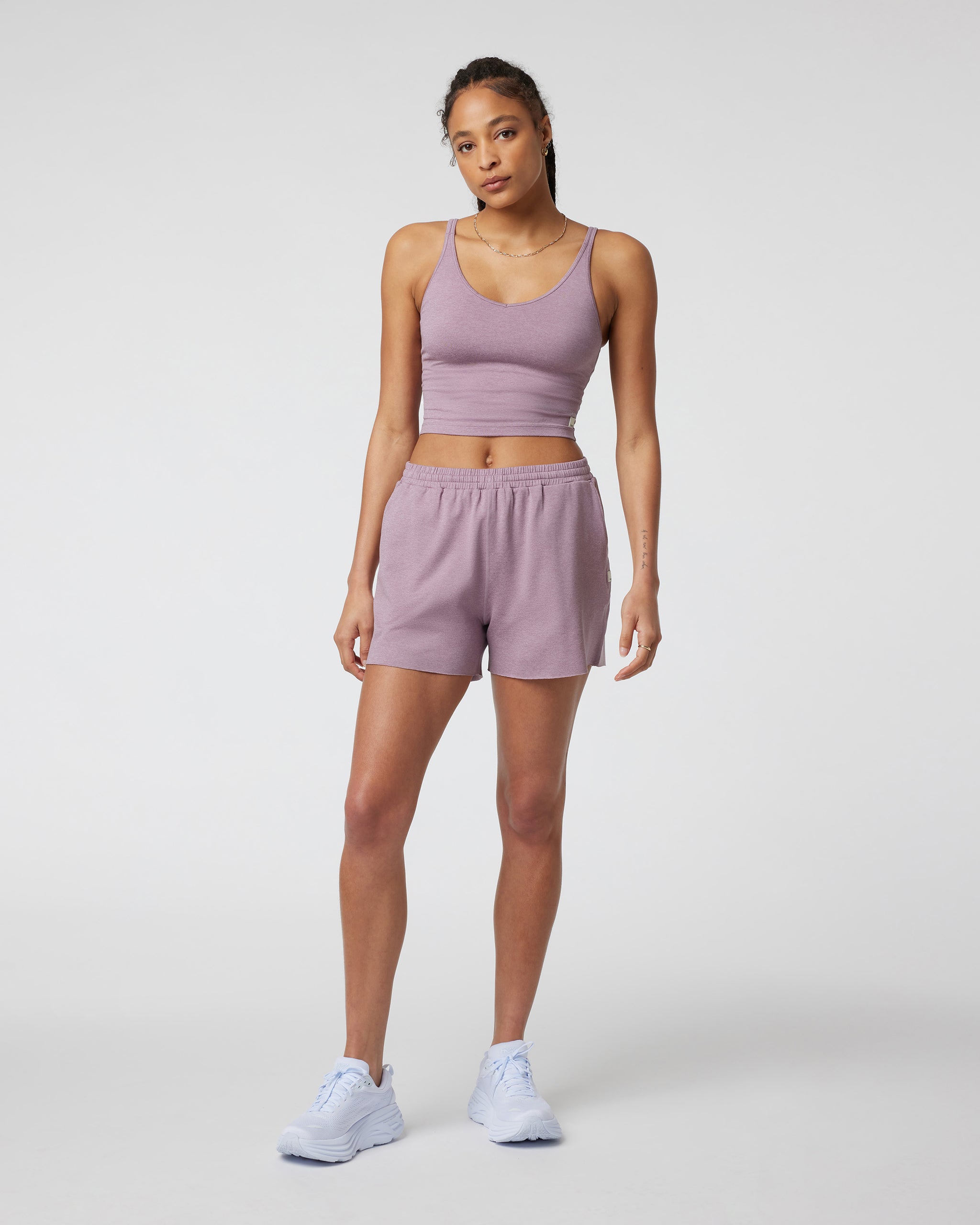Halo Performance Crop | Lilac Heather - Image 3