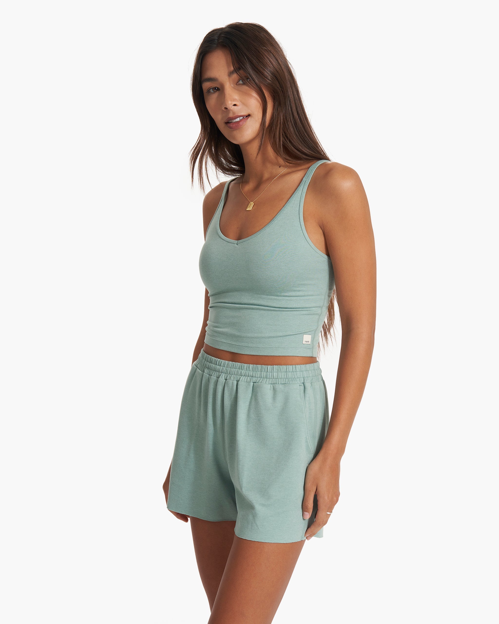 Halo Performance Crop | Celery Heather - Image 2
