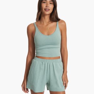 Halo Performance Crop | Celery Heather