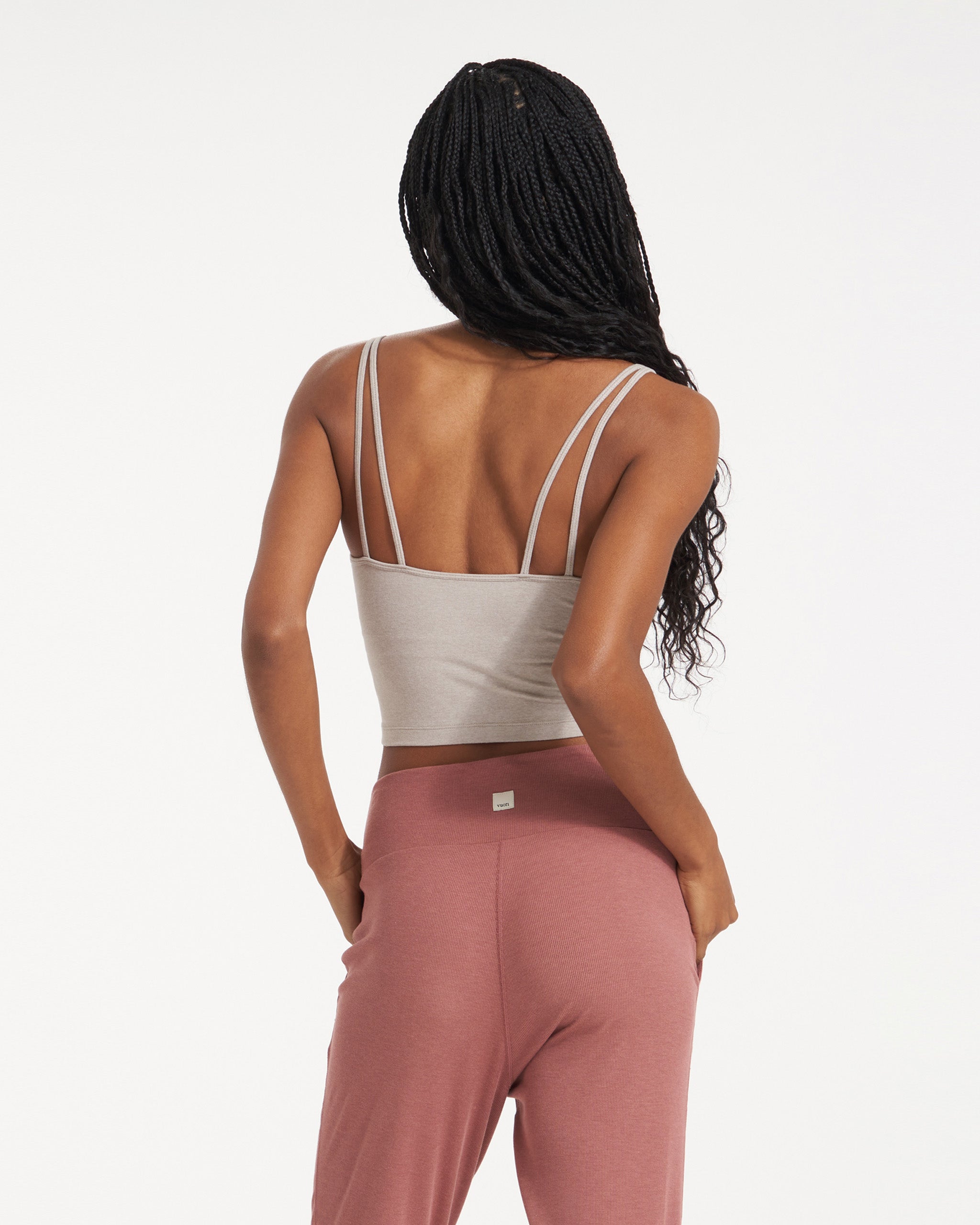 Halo Performance Crop | Oyster Heather - Image 3