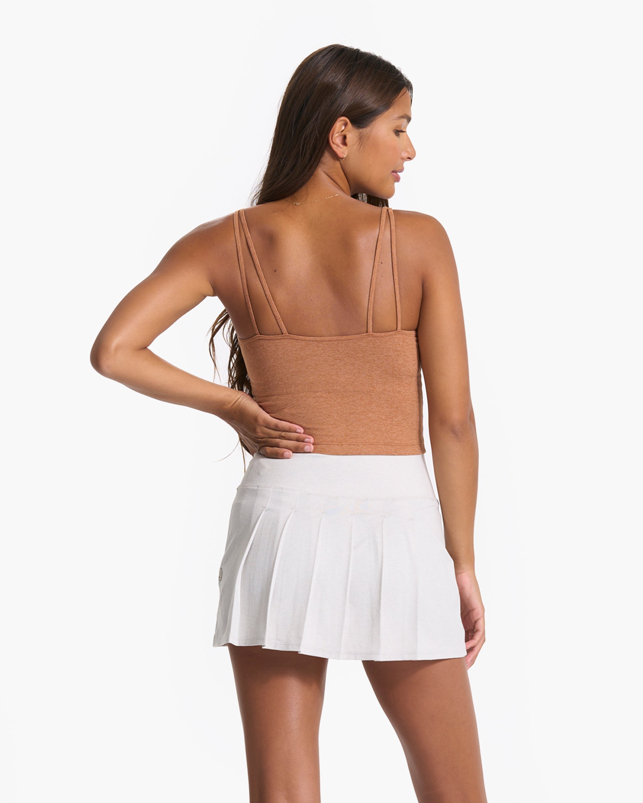 Halo Performance Crop | Palo Santo Heather - Image 3
