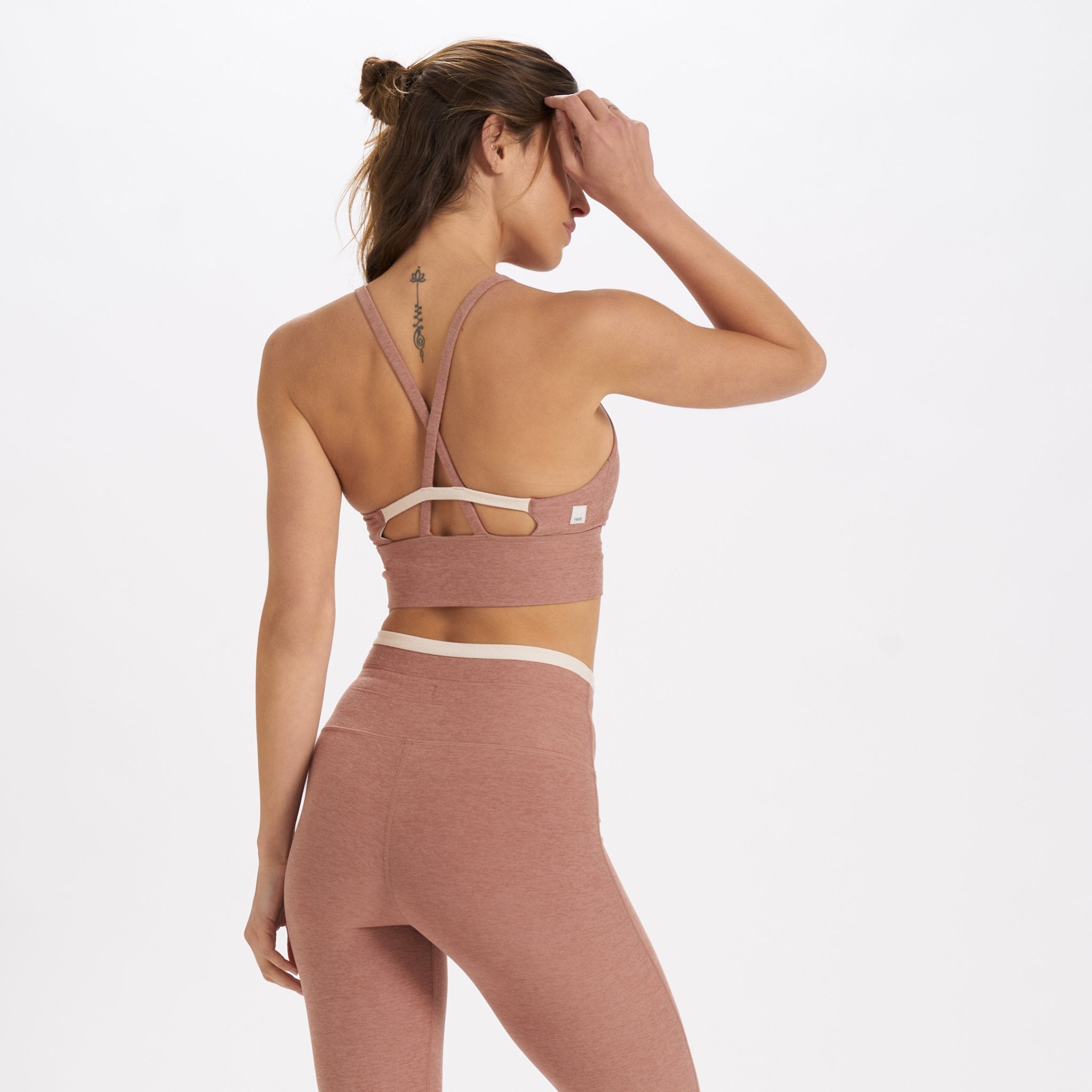 Long Line Elevation Bra | Light Terracotta Heather - Image 2