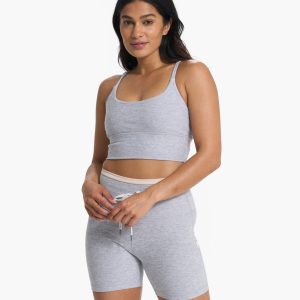 Long Line Elevation Bra | Light Heather Grey