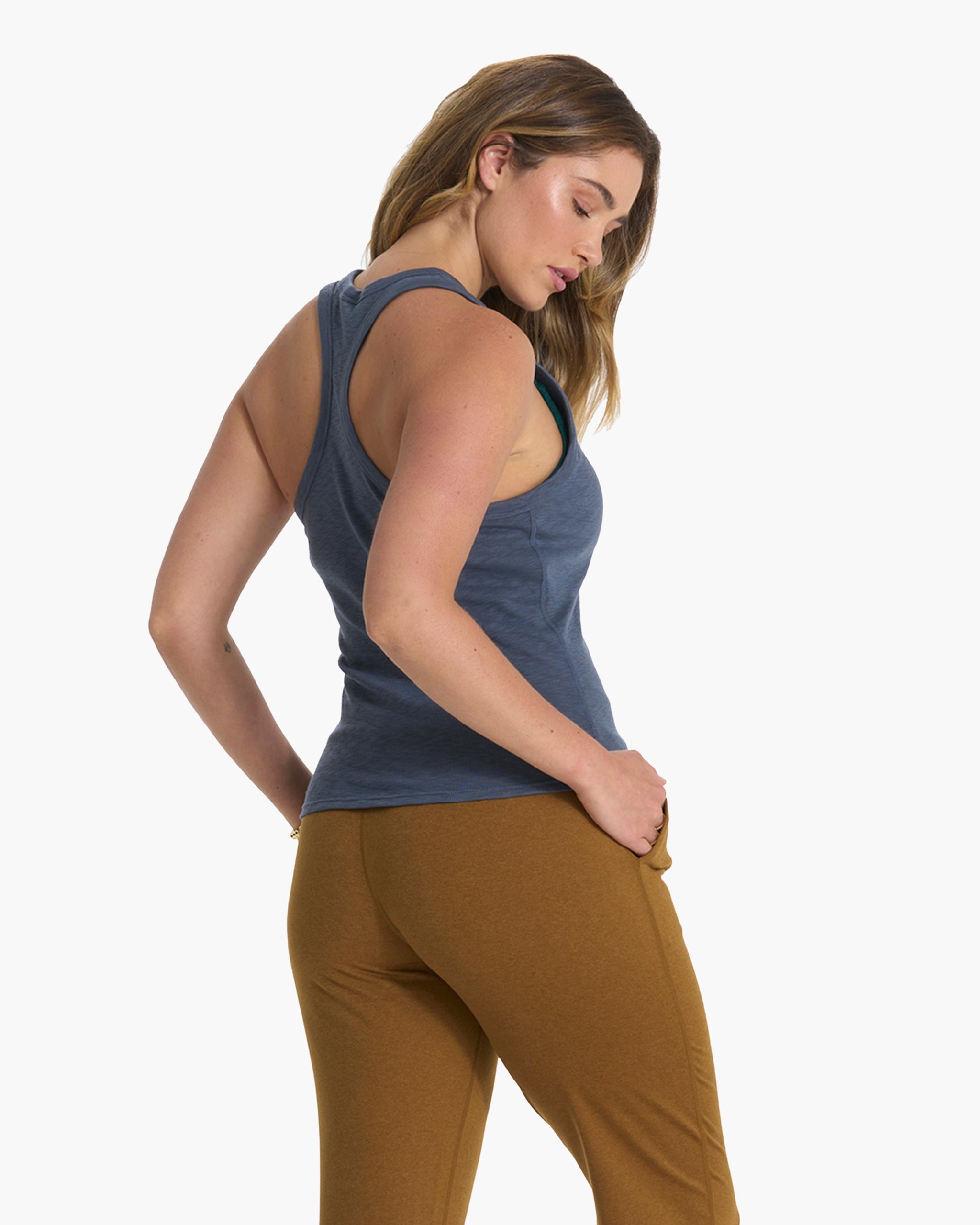 Sunrise High Neck Tank | Azure - Image 3