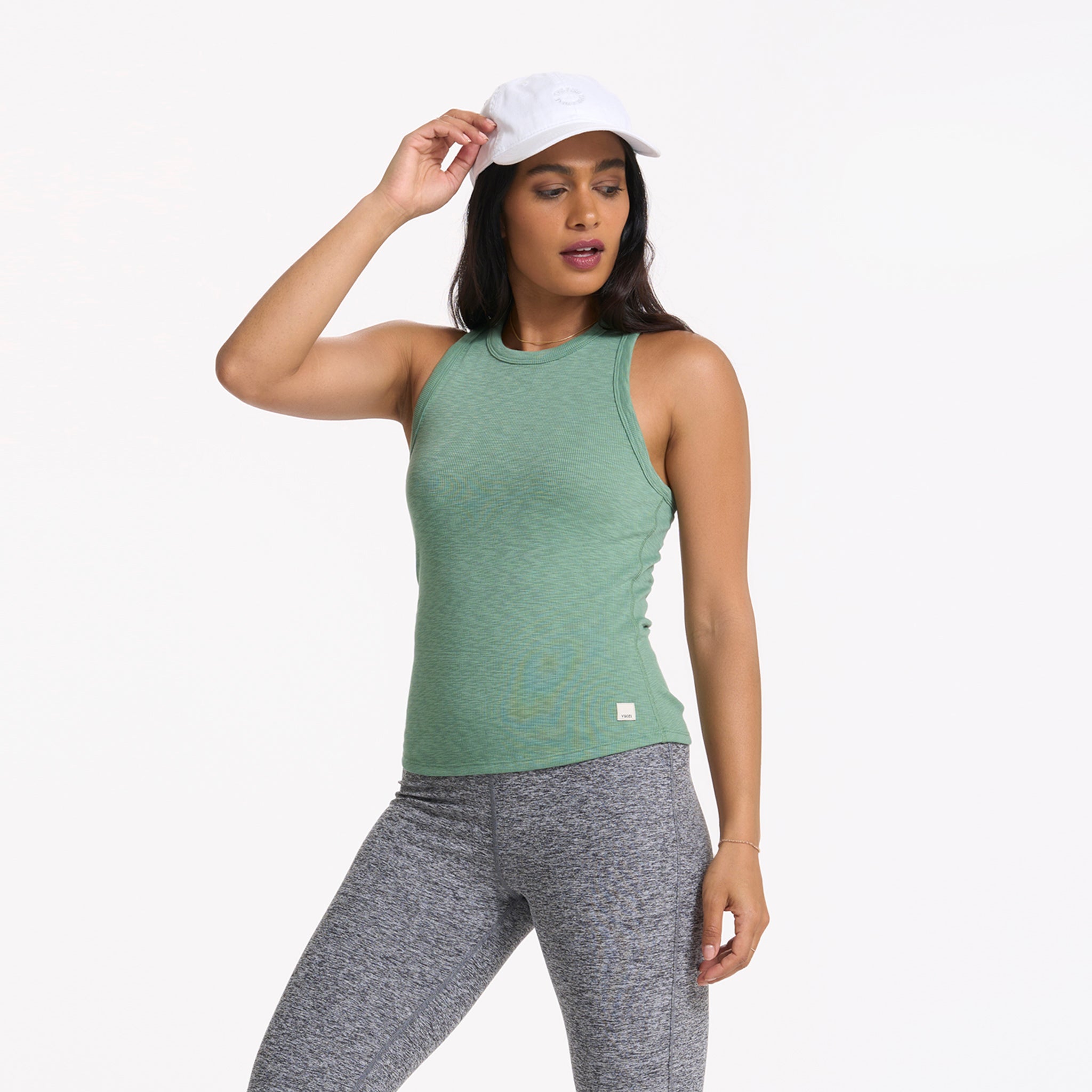Sunrise High Neck Tank | Celadon - Image 2