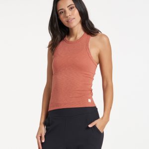 Sunrise High Neck Tank | Cinnamon