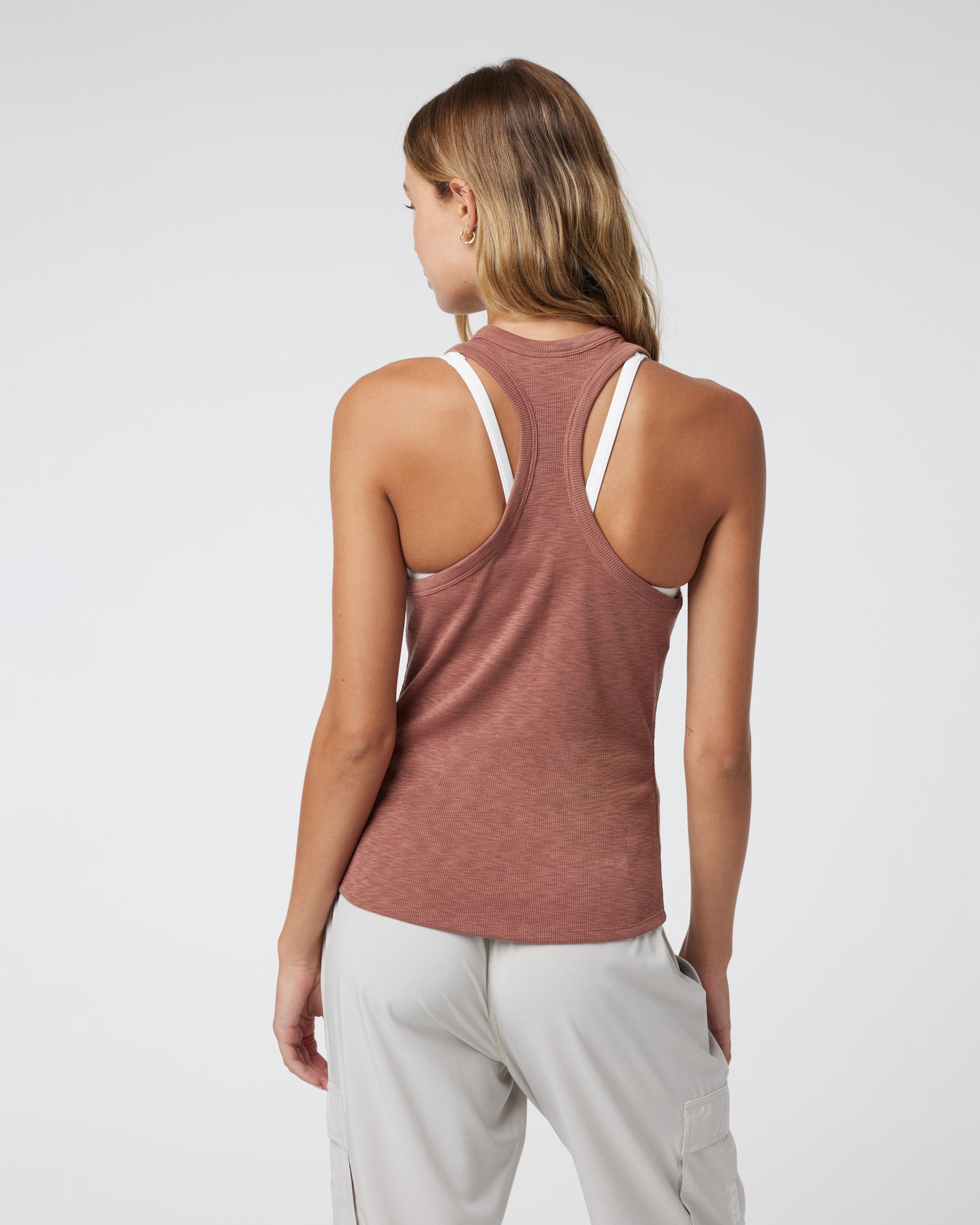 Sunrise High Neck Tank | Terracotta - Image 3