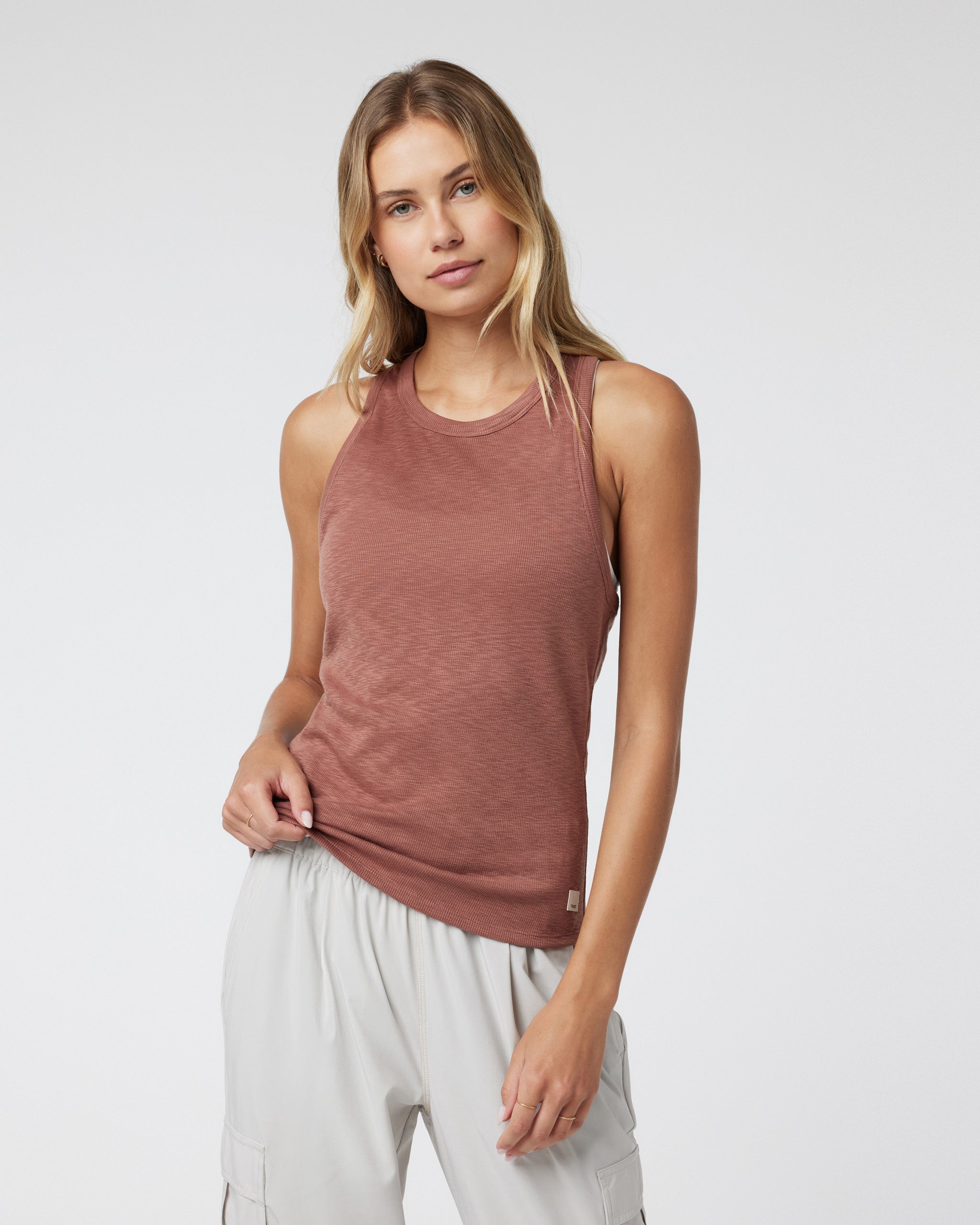 Sunrise High Neck Tank | Terracotta - Image 4