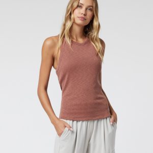 Sunrise High Neck Tank | Terracotta