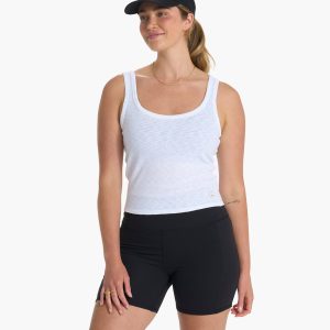 Sunrise Crop Tank | White