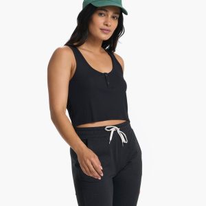 Cove Crop Tank | Black