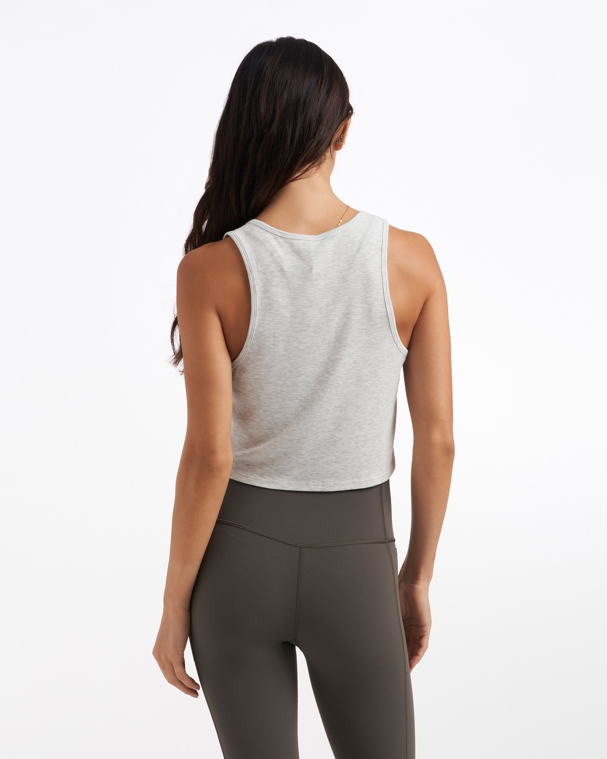 Cove Crop Tank | Light Heather Grey - Image 3