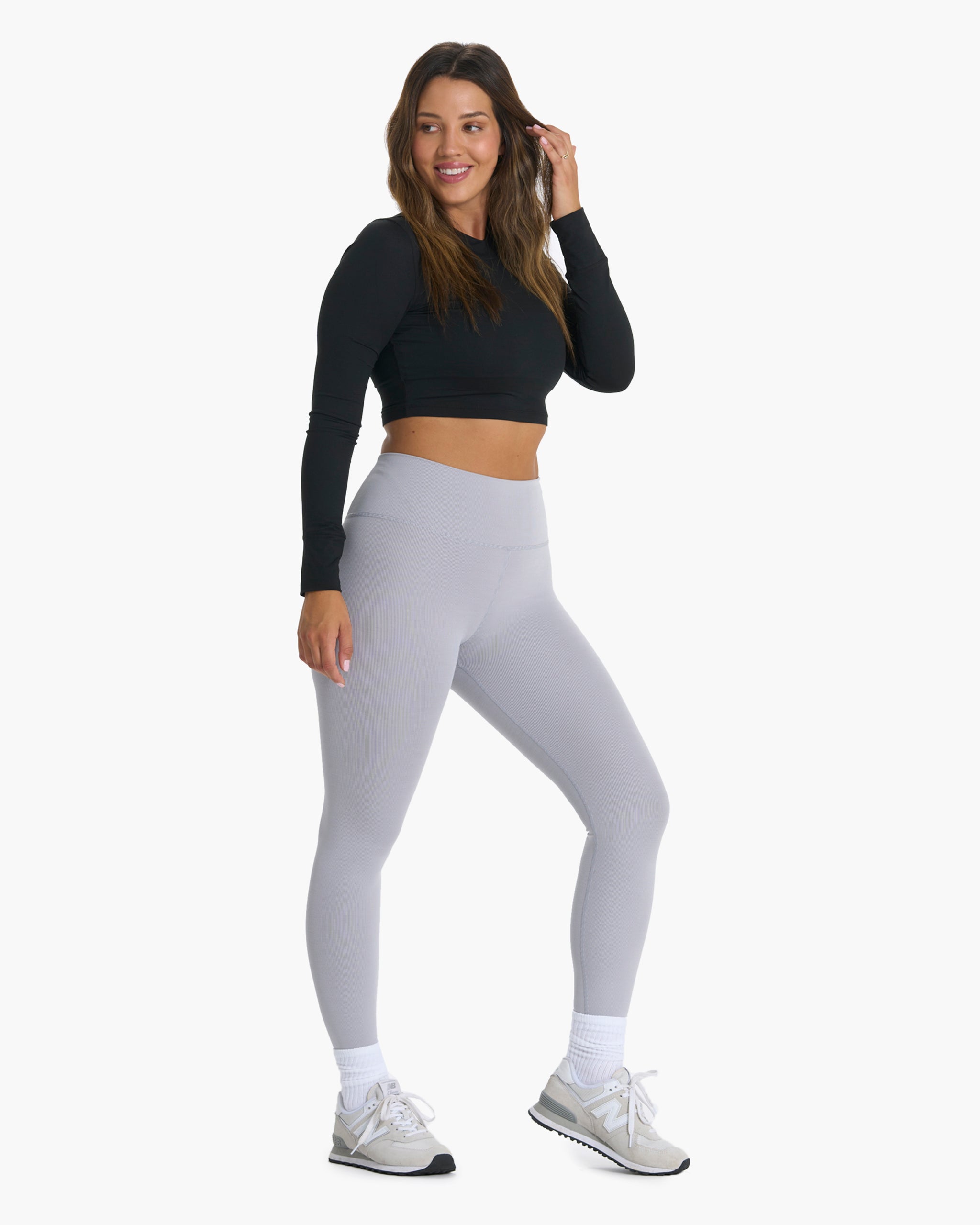 Long-Sleeve Lux Crop Tee | Black - Image 5