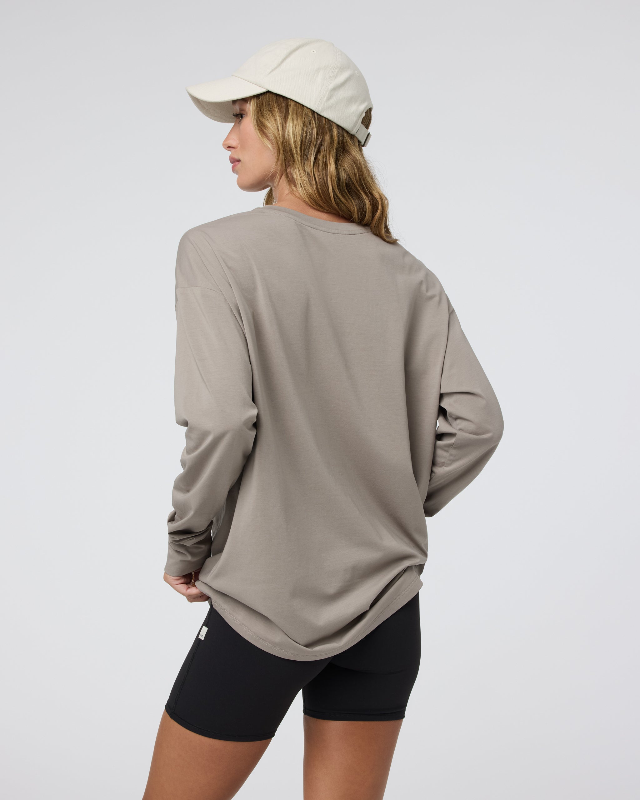 Long-Sleeve Feather Tee | Cobblestone - Image 4