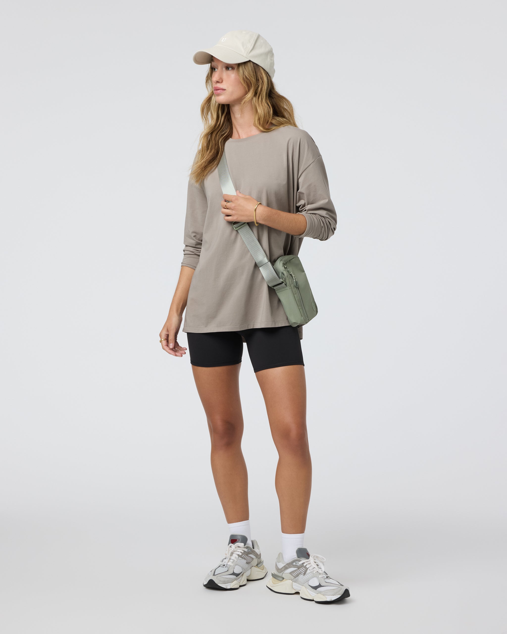 Long-Sleeve Feather Tee | Cobblestone - Image 6