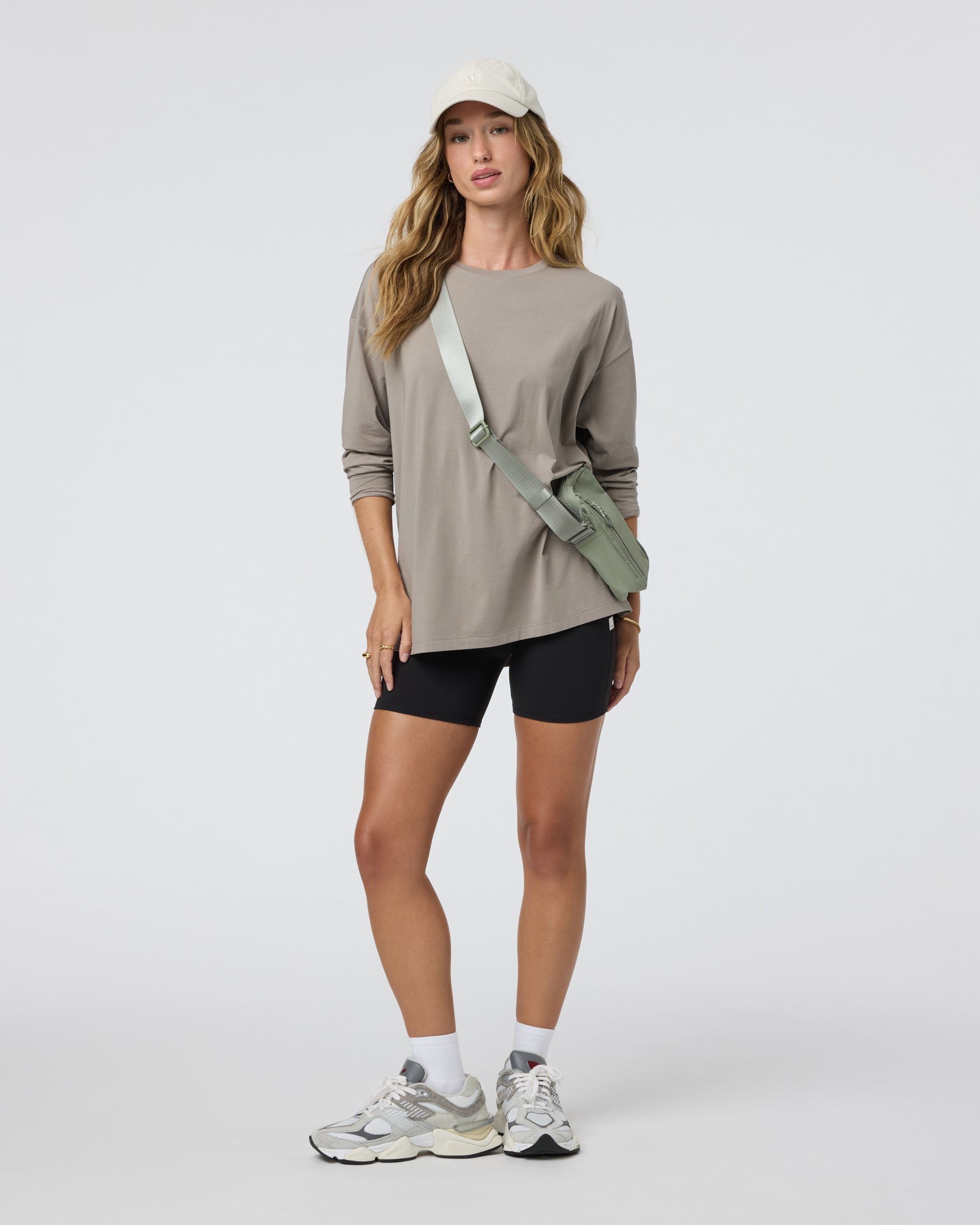 Long-Sleeve Feather Tee | Cobblestone - Image 3
