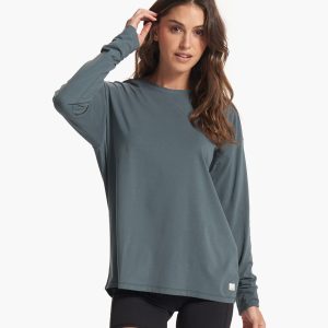 Long-Sleeve Feather Tee | Lake